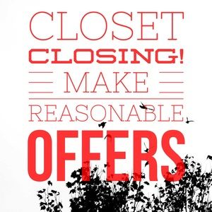 Closet Closing Temporarily!